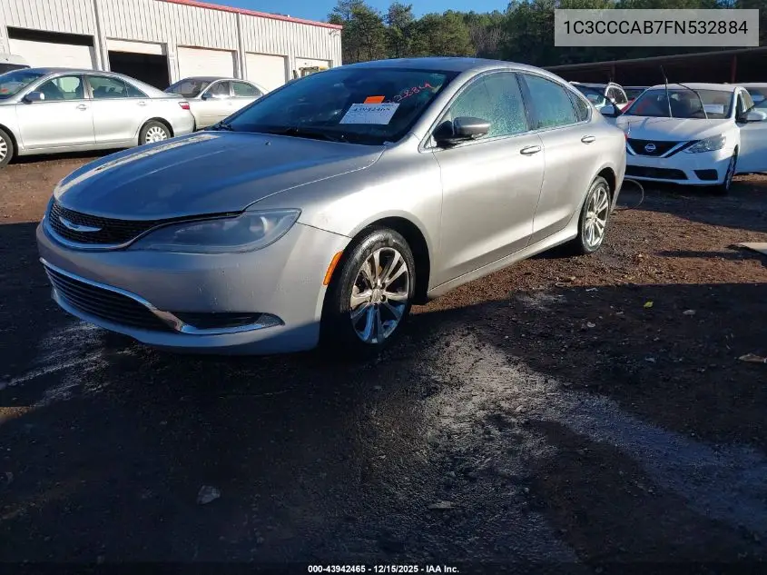 1C3CCCAB7FN532884 2015 Chrysler 200 Limited