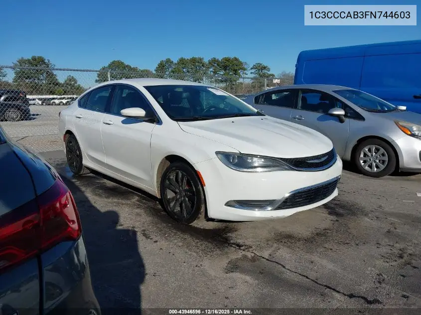 1C3CCCAB3FN744603 2015 Chrysler 200 Limited