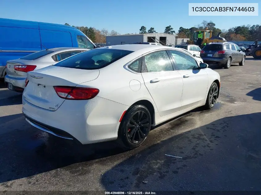 1C3CCCAB3FN744603 2015 Chrysler 200 Limited
