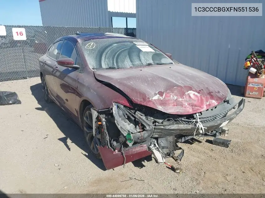 1C3CCCBGXFN551536 2015 Chrysler 200 S
