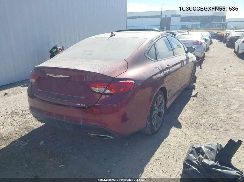 1C3CCCBGXFN551536 2015 Chrysler 200 S