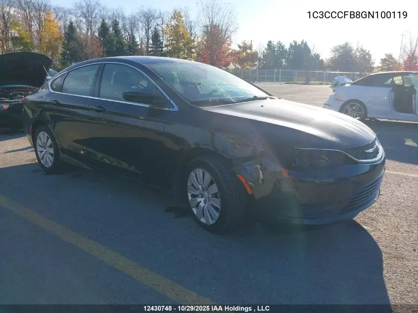 1C3CCCFB8GN100119 2016 Chrysler 200