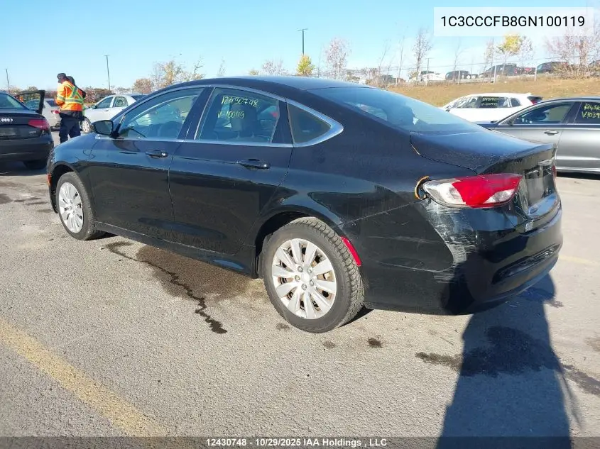1C3CCCFB8GN100119 2016 Chrysler 200