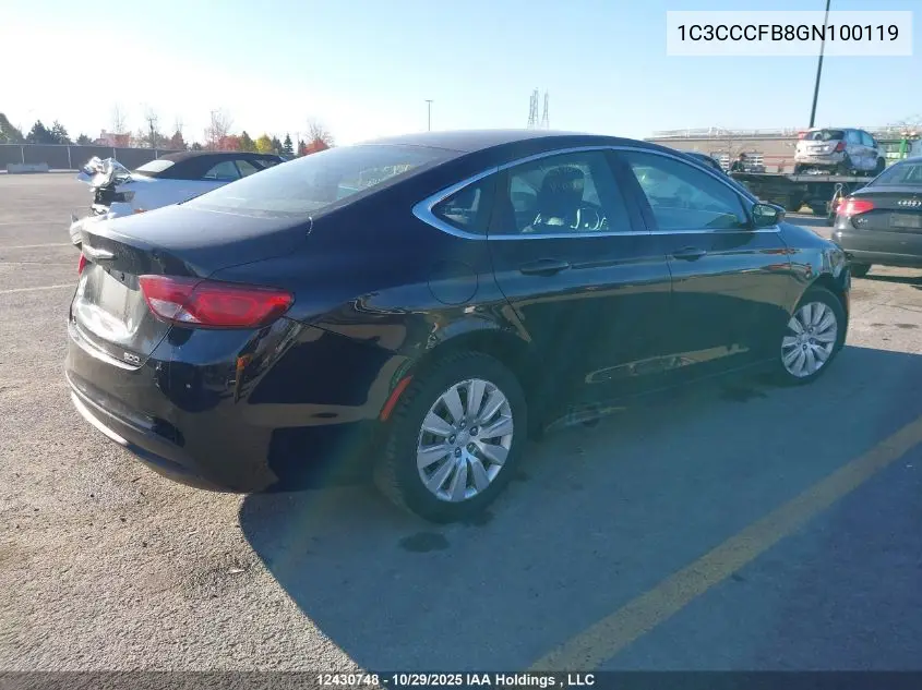 1C3CCCFB8GN100119 2016 Chrysler 200