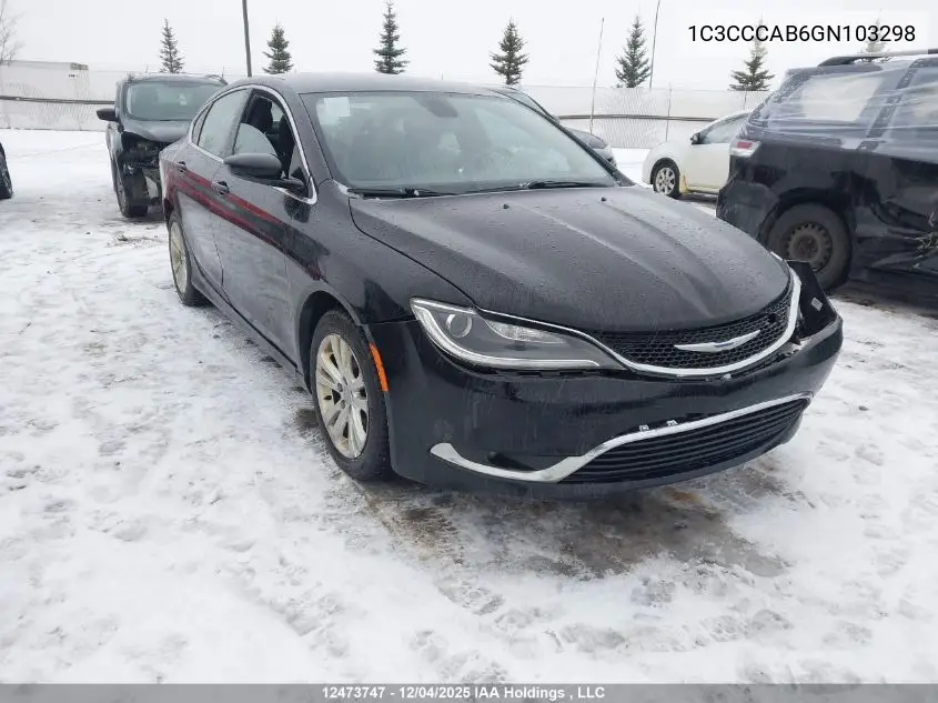 1C3CCCAB6GN103298 2016 Chrysler 200 Limited