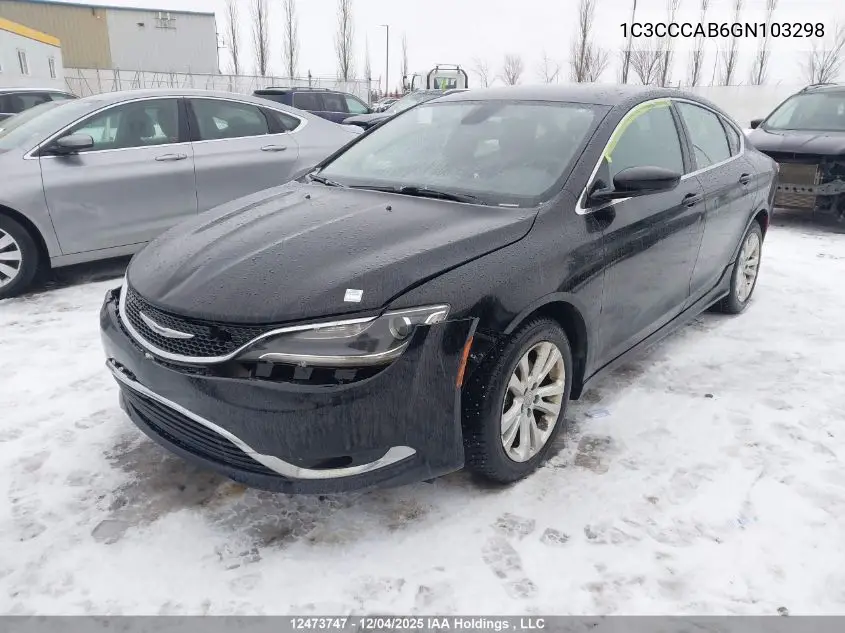 1C3CCCAB6GN103298 2016 Chrysler 200 Limited