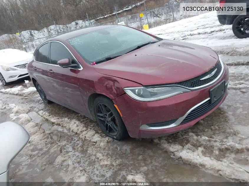 1C3CCCAB1GN125130 2016 Chrysler 200 Limited