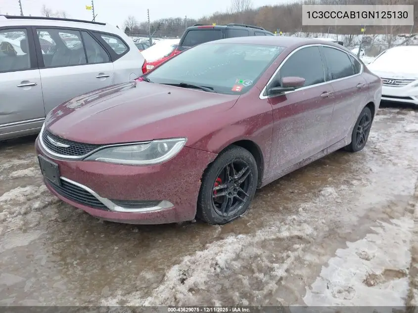 1C3CCCAB1GN125130 2016 Chrysler 200 Limited