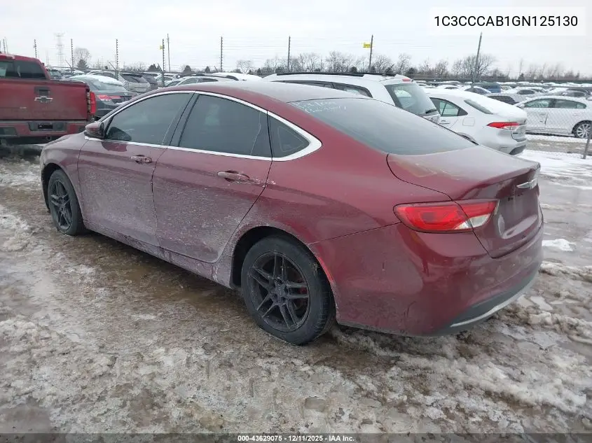 1C3CCCAB1GN125130 2016 Chrysler 200 Limited