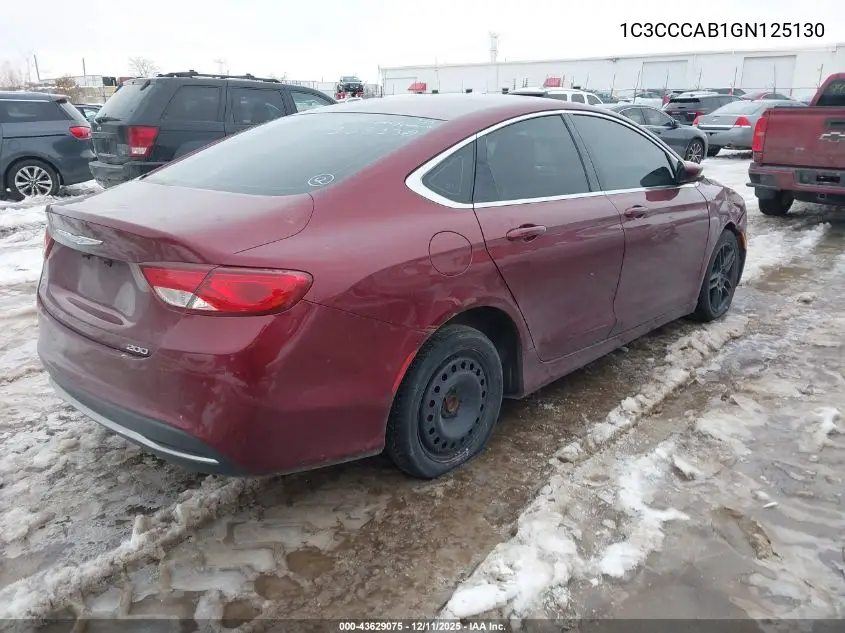 1C3CCCAB1GN125130 2016 Chrysler 200 Limited