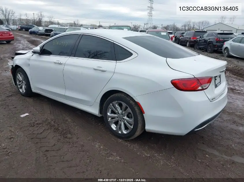 1C3CCCAB3GN136405 2016 Chrysler 200 Limited