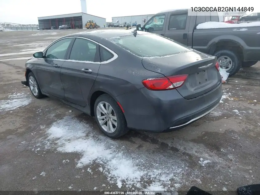 1C3CCCAB2GN144849 2016 Chrysler 200 Limited