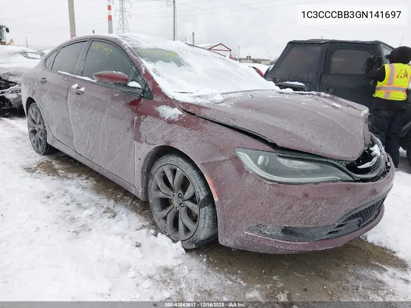 1C3CCCBB3GN141697 2016 Chrysler 200 S