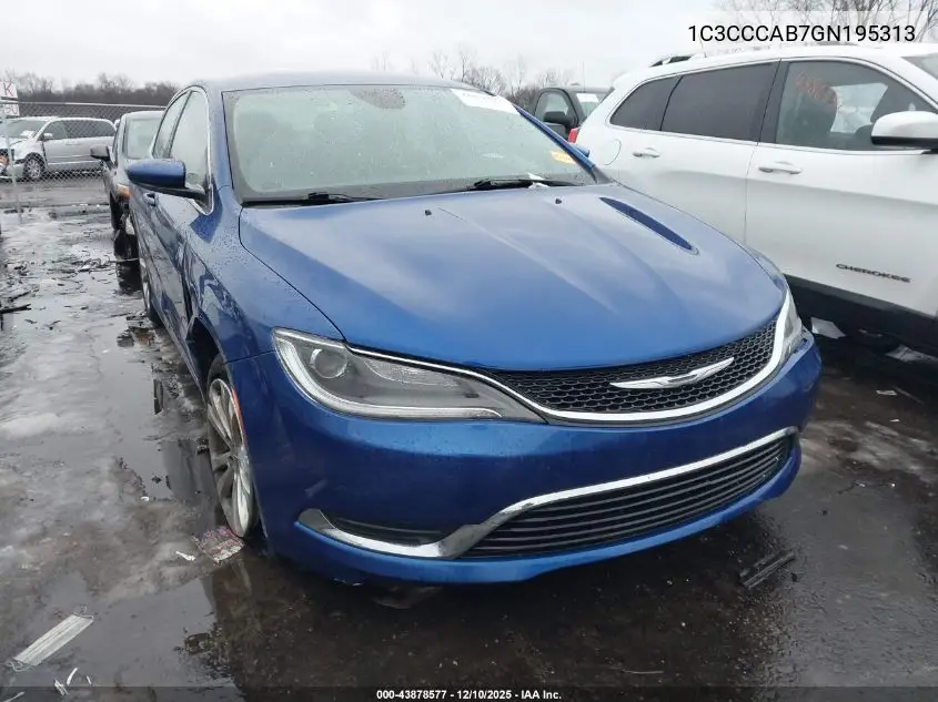 1C3CCCAB7GN195313 2016 Chrysler 200 Limited Platinum