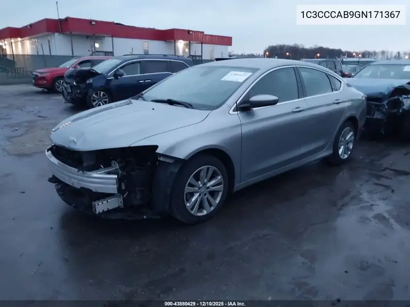 1C3CCCAB9GN171367 2016 Chrysler 200 Limited