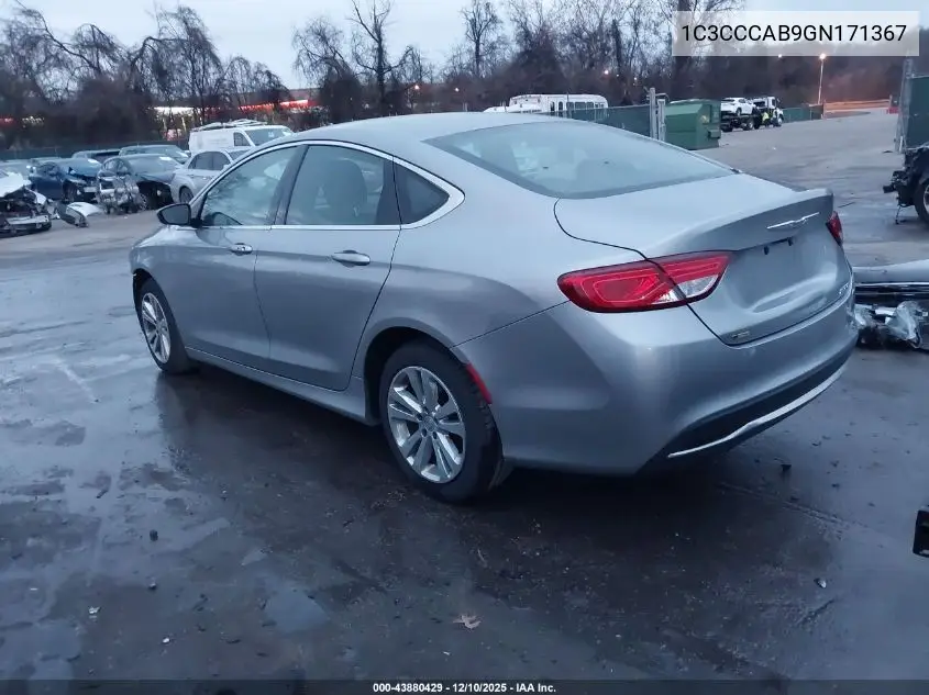 1C3CCCAB9GN171367 2016 Chrysler 200 Limited