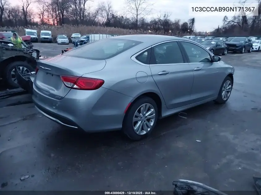 1C3CCCAB9GN171367 2016 Chrysler 200 Limited