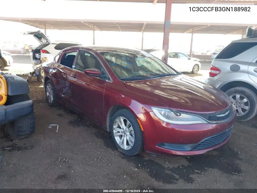 1C3CCCFB3GN188982 2016 Chrysler 200 Touring