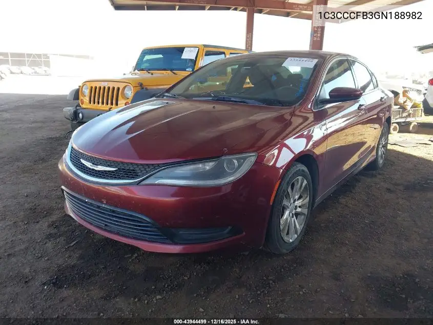 1C3CCCFB3GN188982 2016 Chrysler 200 Touring