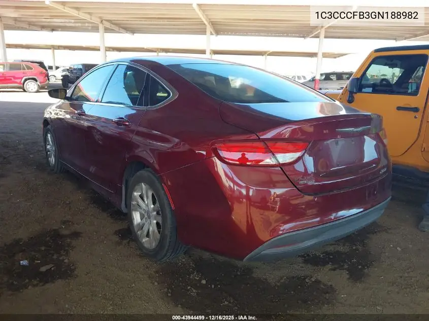 1C3CCCFB3GN188982 2016 Chrysler 200 Touring