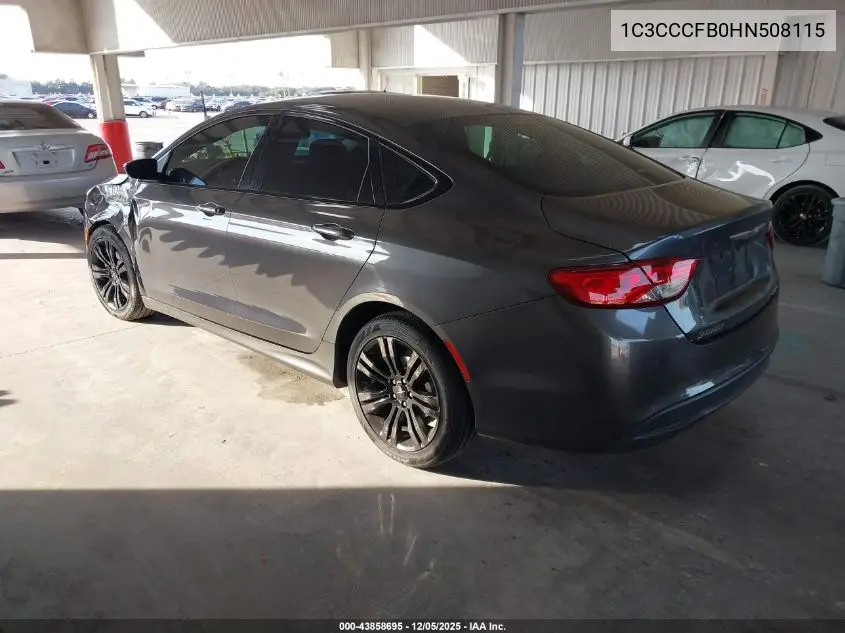 1C3CCCFB0HN508115 2017 Chrysler 200 Touring