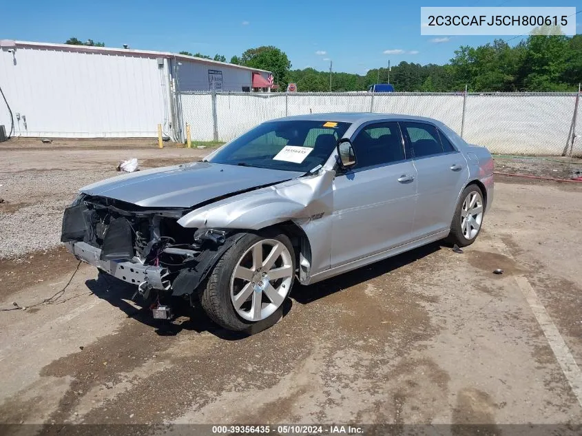 2C3CCAFJ5CH800615 2012 Chrysler 300 Srt8