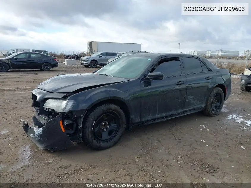 2C3CCABG1JH299603 2018 Chrysler 300 S