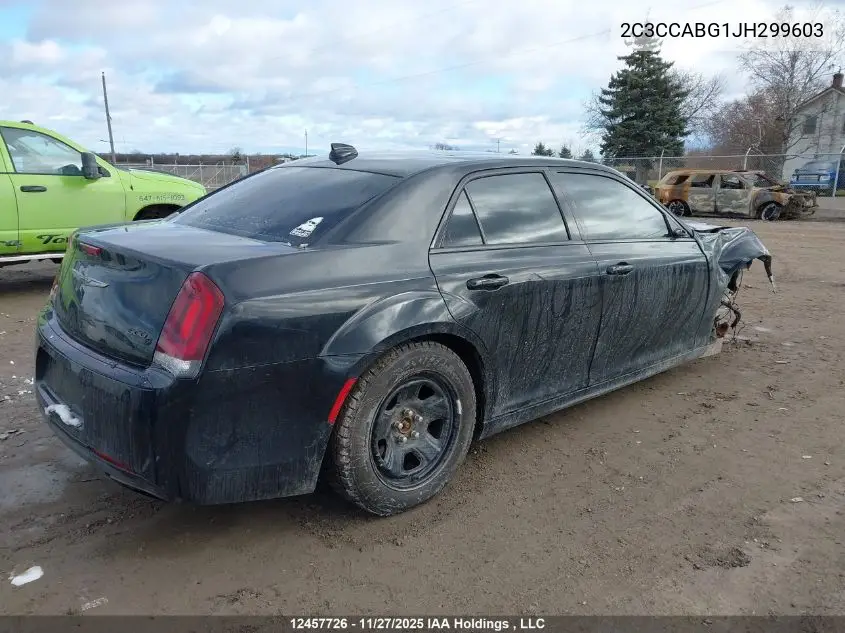2C3CCABG1JH299603 2018 Chrysler 300 S