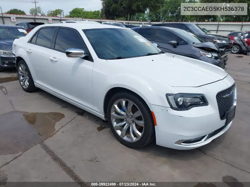 2C3CCAEG5KH536378 2019 Chrysler 300 Limited