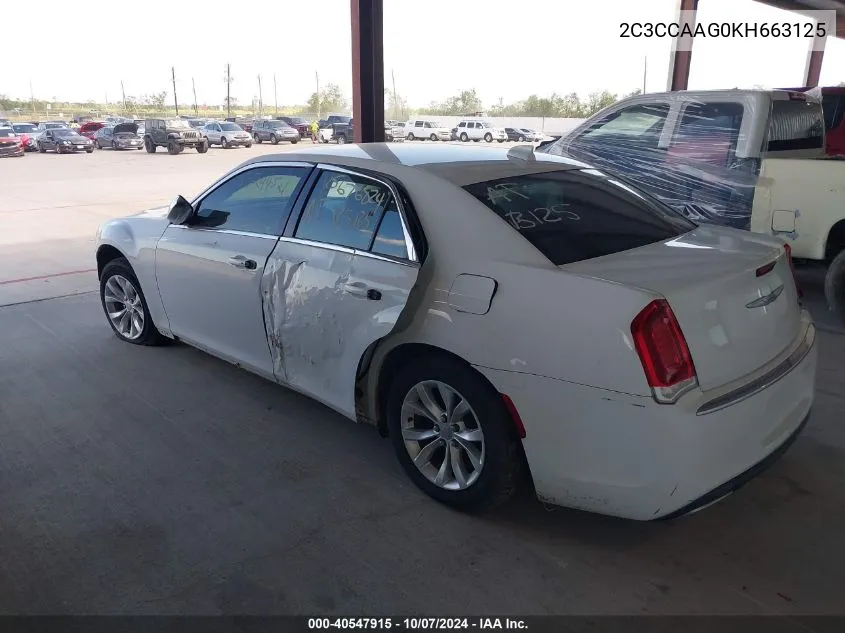 2C3CCAAG0KH663125 2019 Chrysler 300 Touring