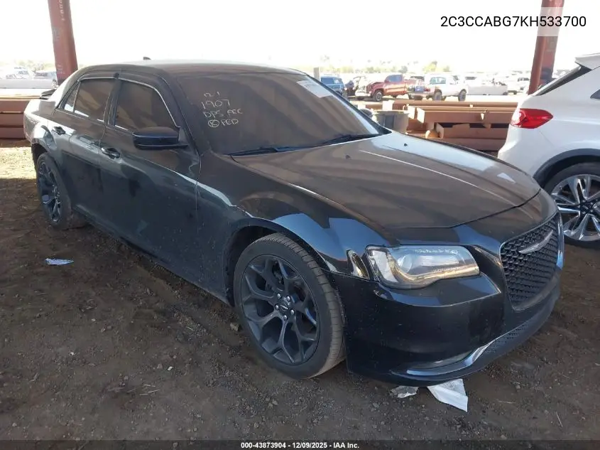 2C3CCABG7KH533700 2019 Chrysler 300 300S