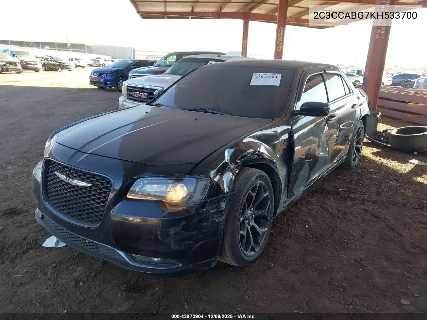 2C3CCABG7KH533700 2019 Chrysler 300 300S