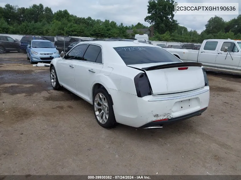 2C3CCAPTXGH190636 2016 Chrysler 300C Platinum