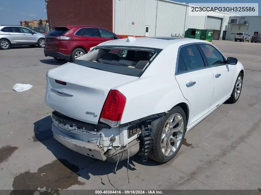 2C3CCAPG3GH325586 2016 Chrysler 300C Platinum