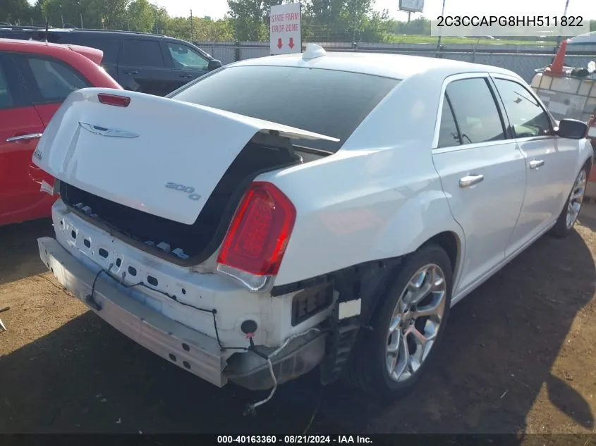 2C3CCAPG8HH511822 2017 Chrysler 300C Platinum