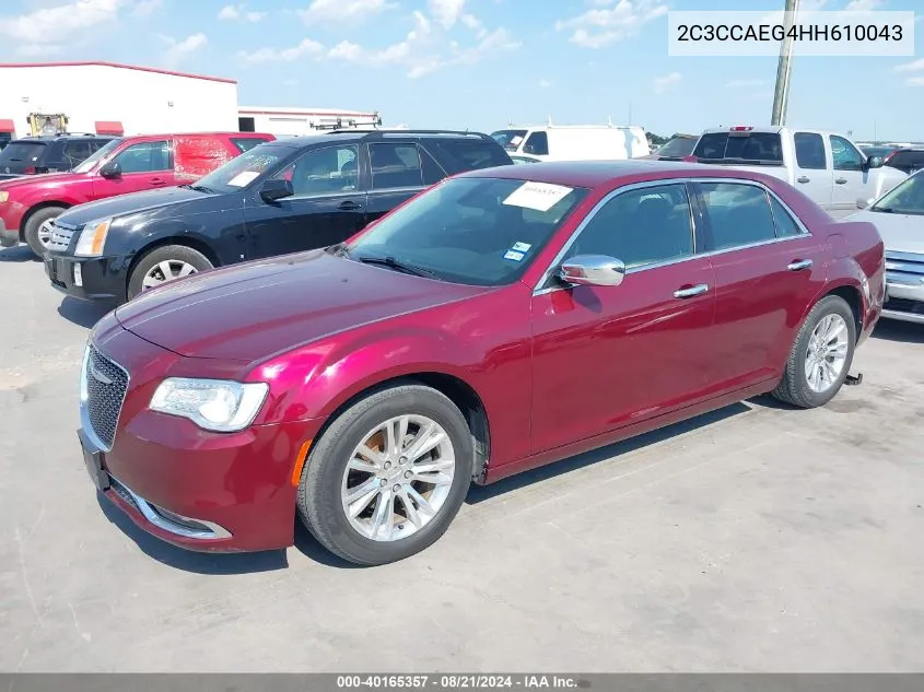 2C3CCAEG4HH610043 2017 Chrysler 300C