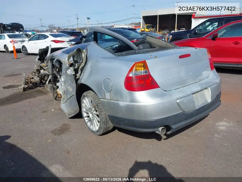 2003 Chrysler 300M Special VIN: 2C3AE76KX3H577422 Lot: 12608622