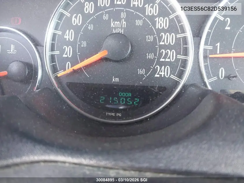 2002 Chrysler Neon Lx VIN: 1C3ES56C82D539156 Lot: 30084895