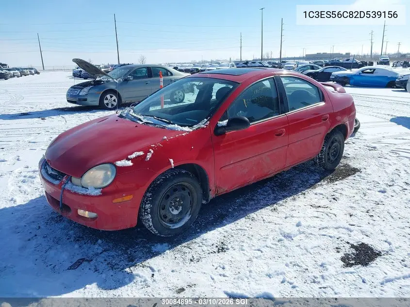 2002 Chrysler Neon Lx VIN: 1C3ES56C82D539156 Lot: 30084895
