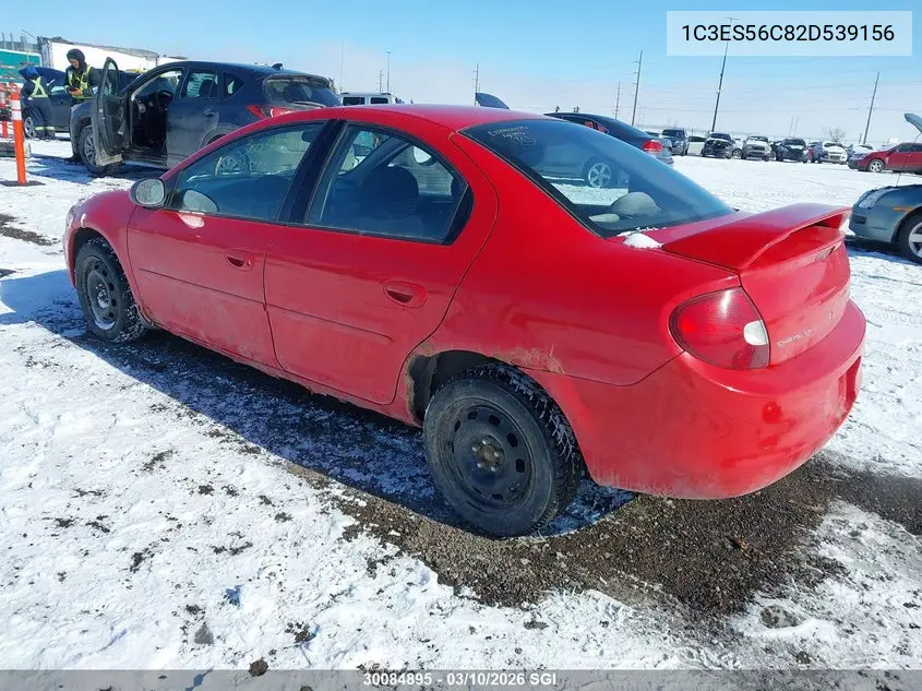2002 Chrysler Neon Lx VIN: 1C3ES56C82D539156 Lot: 30084895