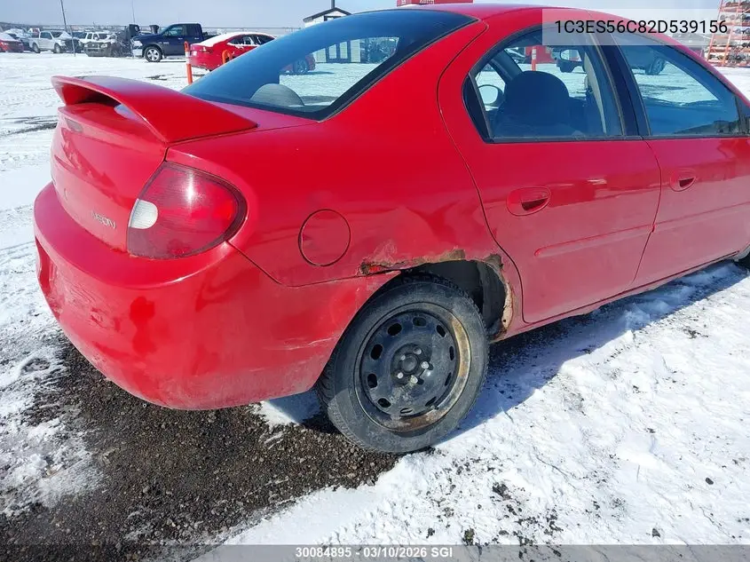 2002 Chrysler Neon Lx VIN: 1C3ES56C82D539156 Lot: 30084895