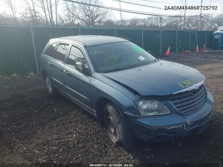 2A4GM48486R725792 2006 Chrysler Pacifica