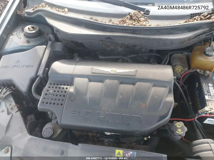 2A4GM48486R725792 2006 Chrysler Pacifica