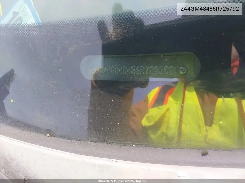 2A4GM48486R725792 2006 Chrysler Pacifica