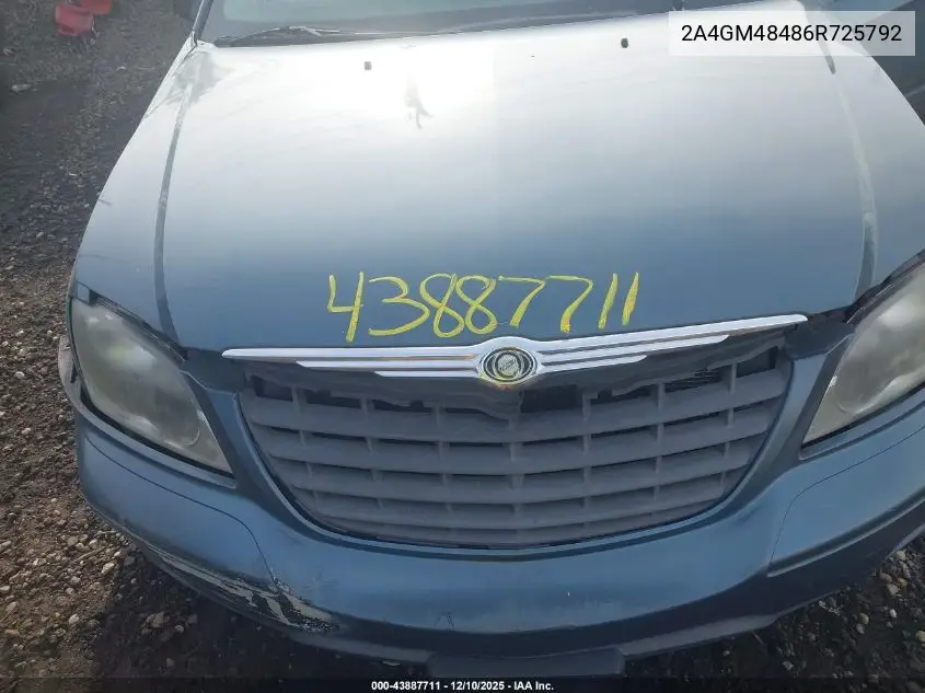 2A4GM48486R725792 2006 Chrysler Pacifica