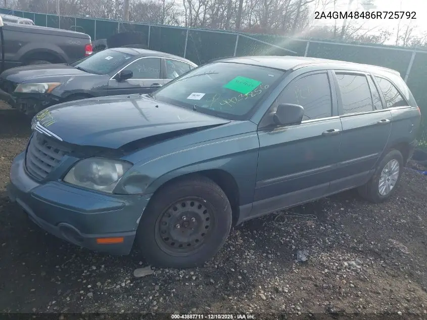 2A4GM48486R725792 2006 Chrysler Pacifica