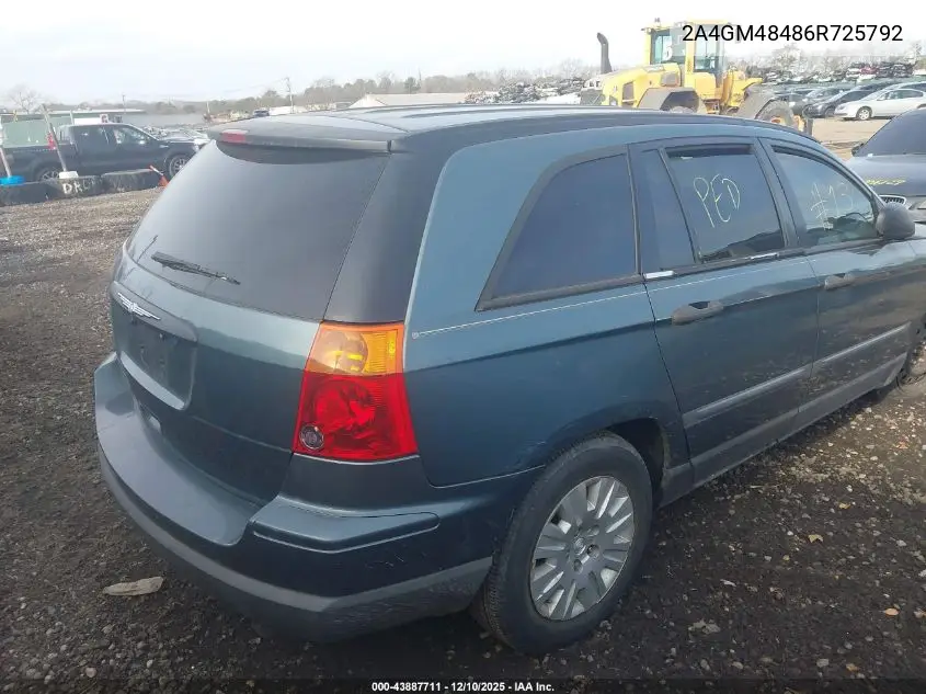 2A4GM48486R725792 2006 Chrysler Pacifica
