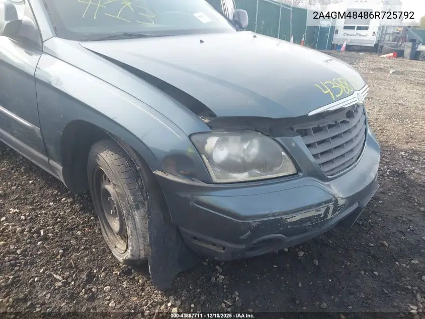2A4GM48486R725792 2006 Chrysler Pacifica