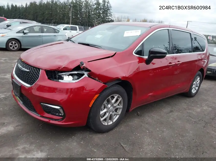 2C4RC1BGXSR600984 2025 Chrysler Pacifica Select