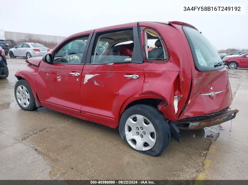 2006 Chrysler Pt Cruiser Touring VIN: 3A4FY58B16T249192 Lot: 40390095